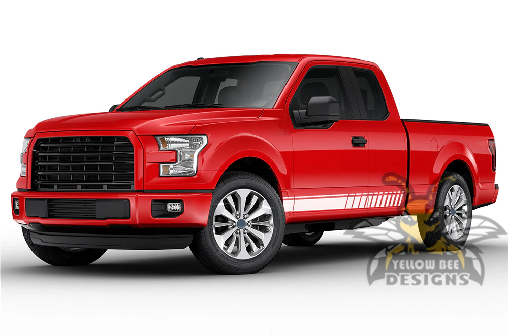 Lower Side Stripes Graphics Vinyl Decals Compatible with Ford F150 Super Cab 6.5'' - Image 4