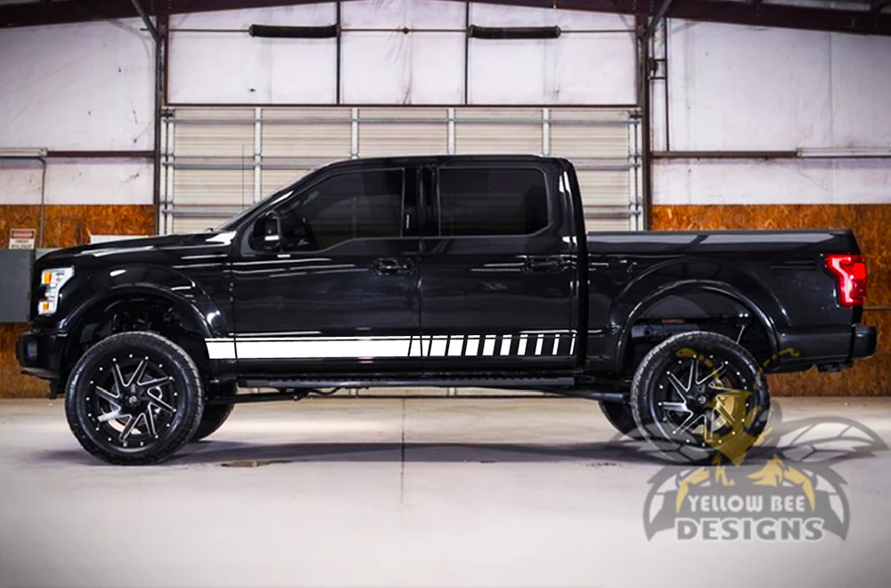 Lower Side Stripes Graphics Vinyl Decals Compatible with Ford F150 Super Crew Cab 5.5'' - Image 5