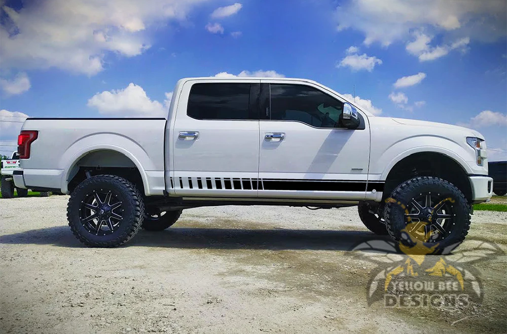 Lower Side Stripes Graphics Vinyl Decals Compatible with Ford F150 Super Crew Cab 5.5'' - Image 6