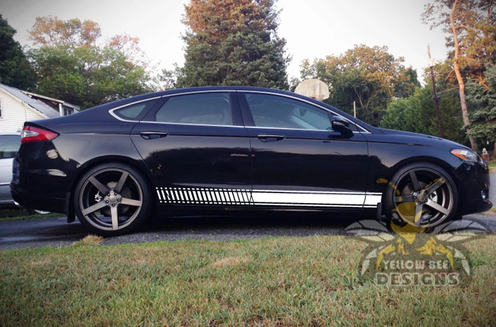 Lower Side Stripes Graphics Vinyl Decals Compatible with Ford Fusion - Image 3