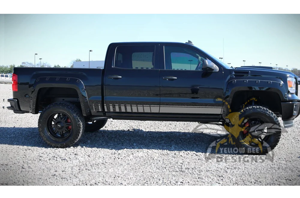 Lower Side Stripes Graphics Vinyl Decals Compatible with GMC Sierra Crew Cab - Image 4