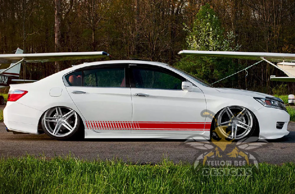 Lower Side Stripes Graphics Vinyl Decals Compatible with Honda Accord - Image 4