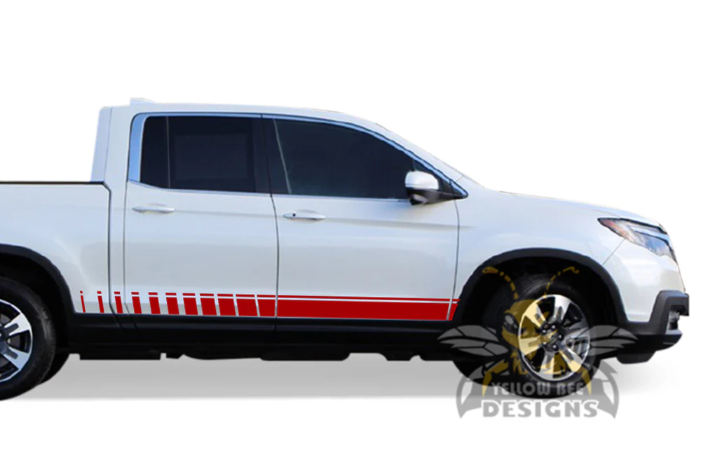 Lower Side Stripes Graphics Vinyl Decals Compatible with Honda Ridgeline - Image 4