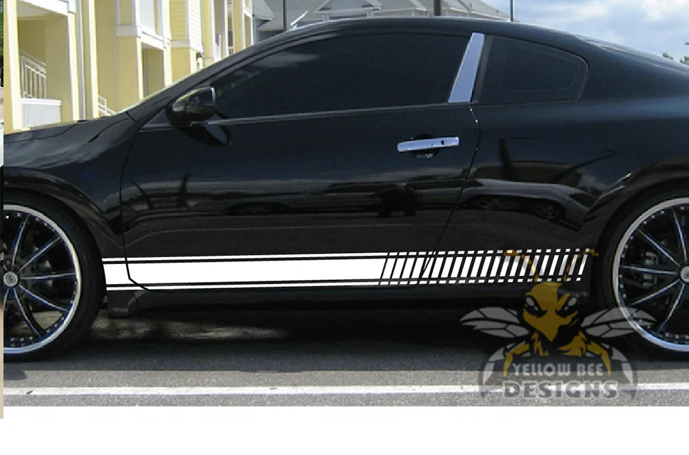 Lower Side Stripes Graphics Vinyl Decals Compatible with Nissan Altima 2 Doors - Image 3