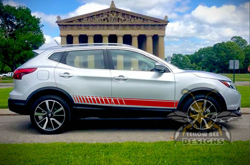 Lower Side Stripes Graphics Vinyl Decals Compatible with Nissan Rogue - Image 7