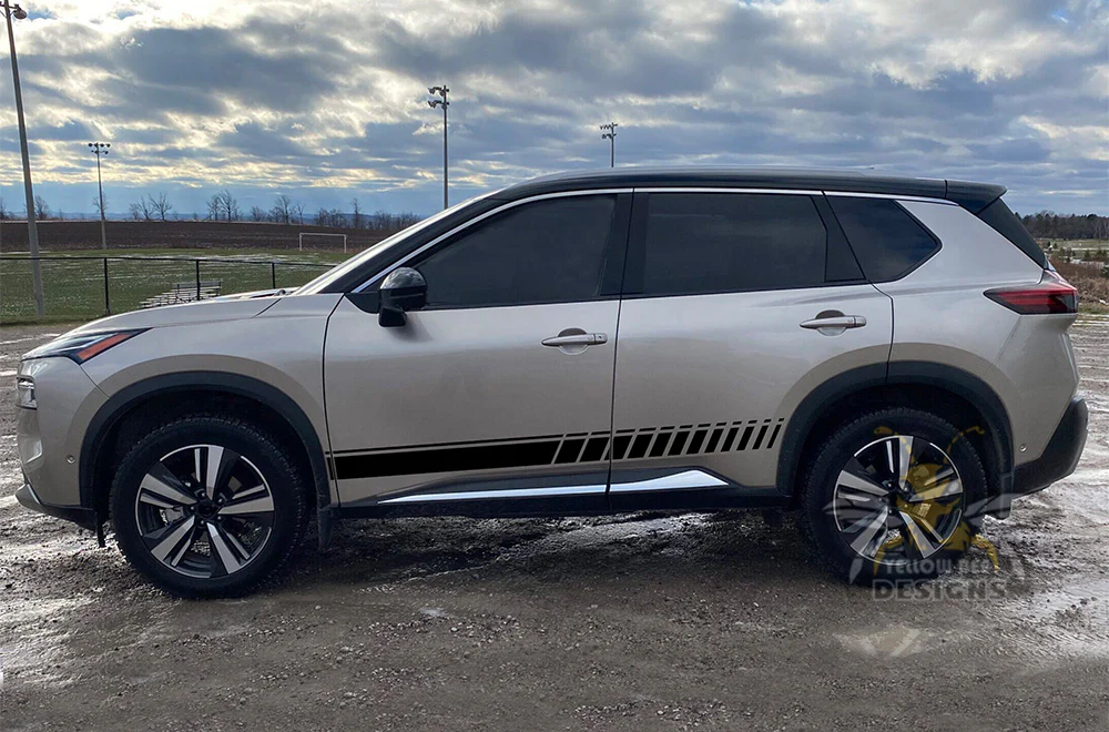 Lower Side Stripes Graphics Vinyl Decals Compatible with Nissan Rogue - Image 9