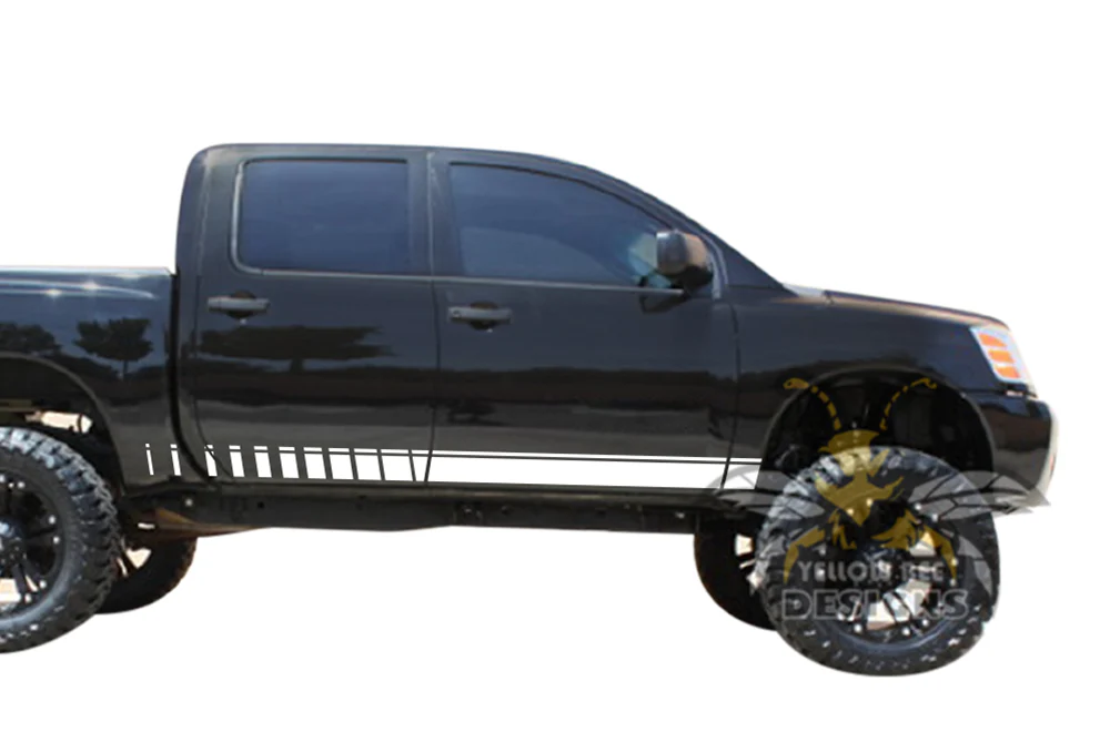 Lower Side Stripes Graphics Vinyl Decals Compatible with Nissan Titan - Image 5