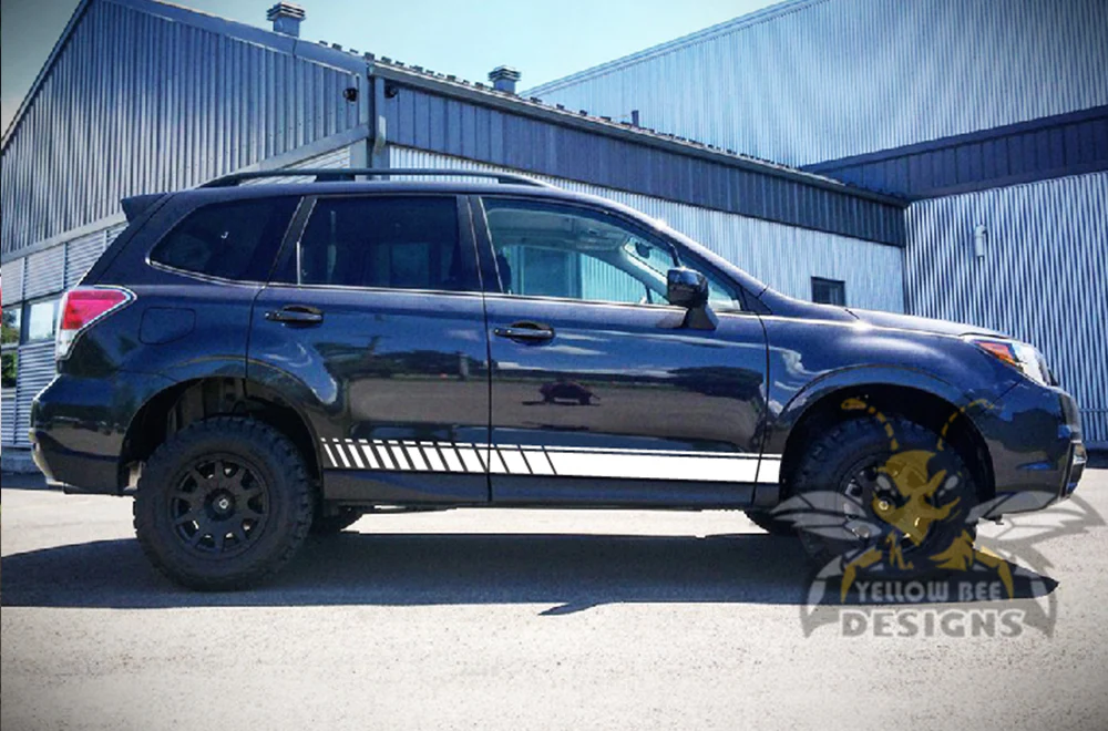 Lower Side Stripes Graphics Vinyl Decals Compatible with Subaru Forester - Image 3