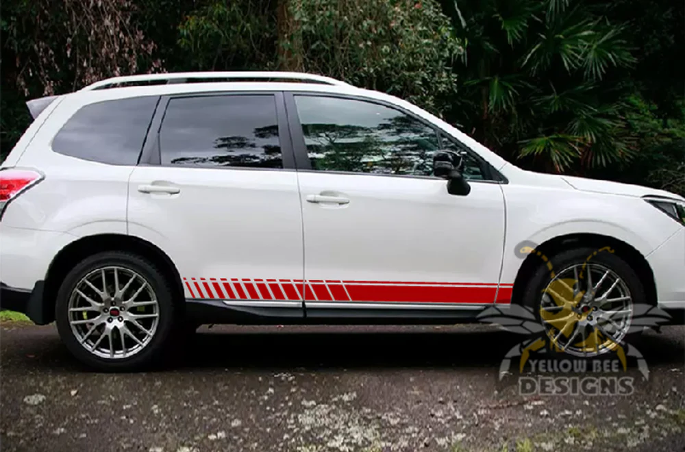 Lower Side Stripes Graphics Vinyl Decals Compatible with Subaru Forester - Image 4