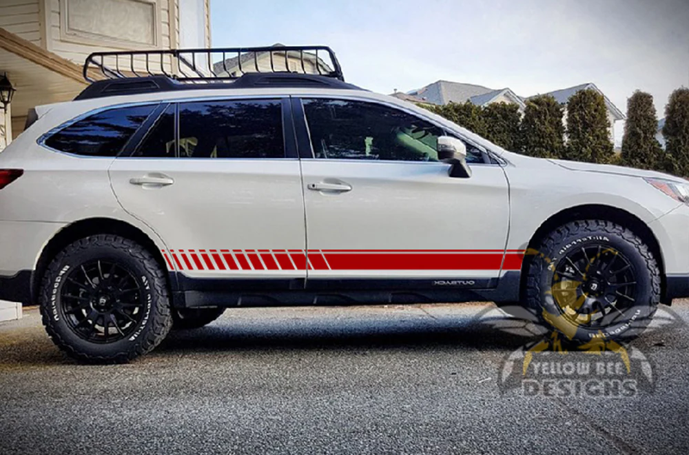 Lower Side Stripes Graphics Vinyl Decals Compatible with Subaru Outback - Image 4