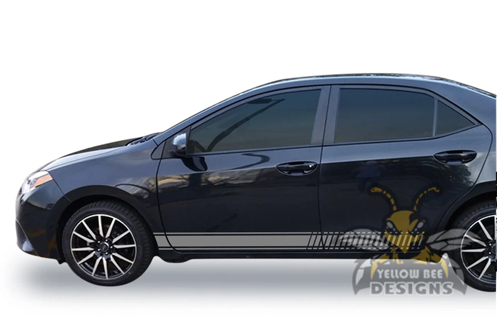 Lower Side Stripes Graphics Vinyl Decals Compatible with Toyota Corolla - Image 5