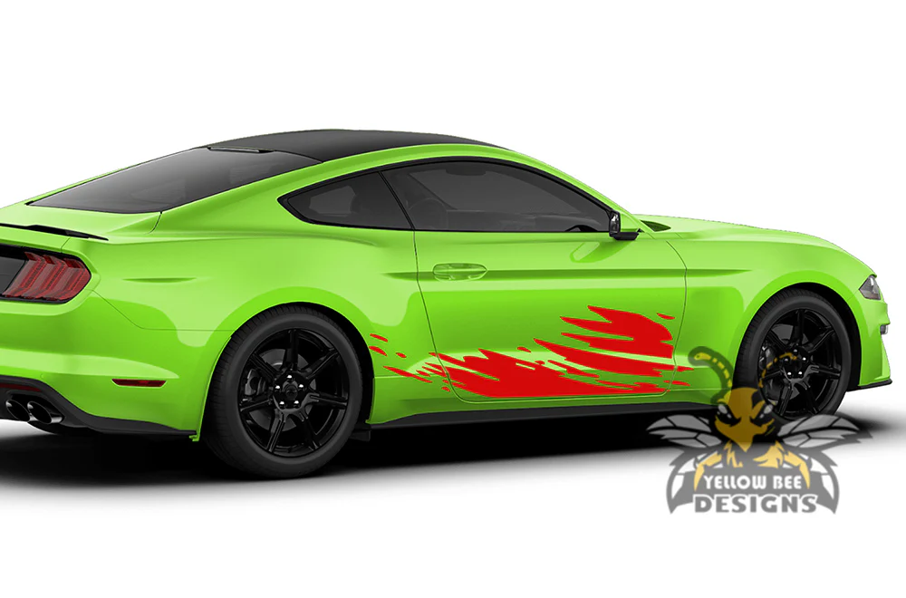 Lower Splash Decals Graphics Vinyl Stickers Compatible with Ford Mustang - Image 2