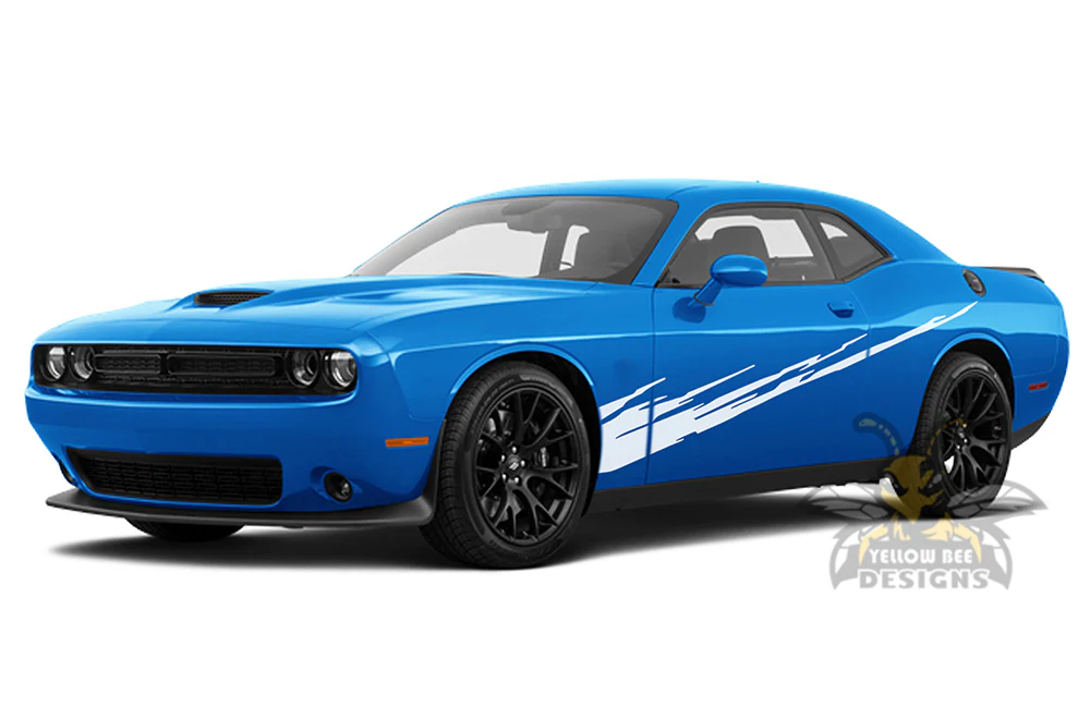 Lower Splash Door Side Graphics Vinyl Decals Compatible with Dodge Challenger - Image 3