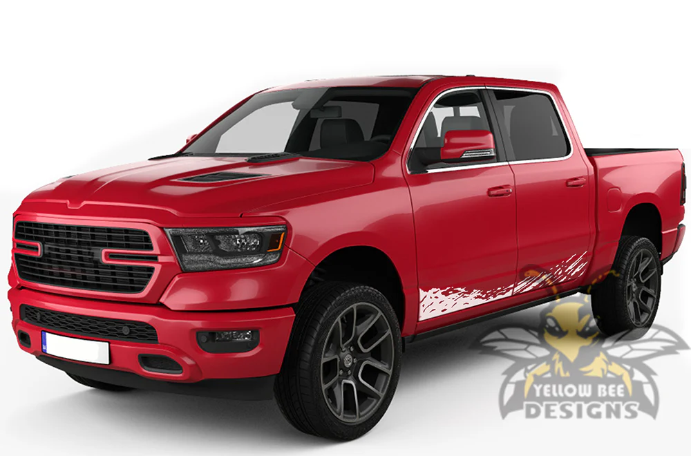 Lower Splash Graphics Kit Vinyl Decal Compatible with Dodge Ram Crew Cab 1500 - Image 3