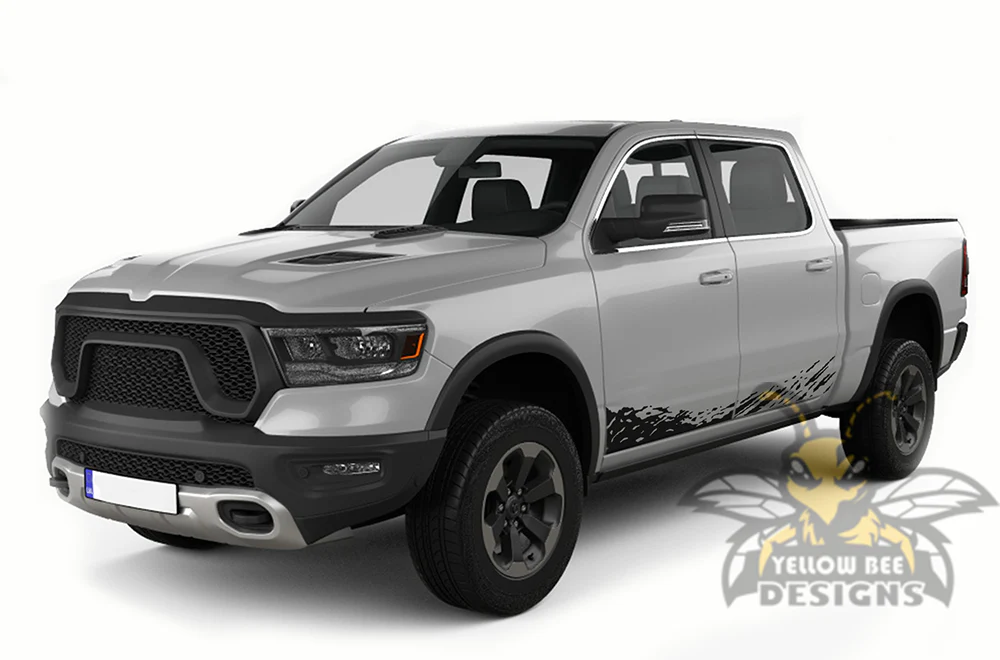 Lower Splash Graphics Kit Vinyl Decal Compatible with Dodge Ram Crew Cab 1500 - Image 4