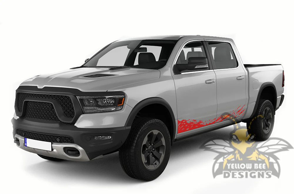 Lower Splash Graphics Kit Vinyl Decal Compatible with Dodge Ram Crew Cab 1500 - Image 5