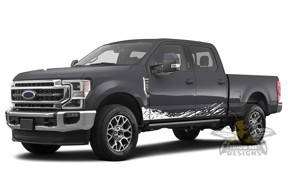 Lower Splash Side Door Stripes Vinyl Decals Compatible with Ford F250 - Image 2