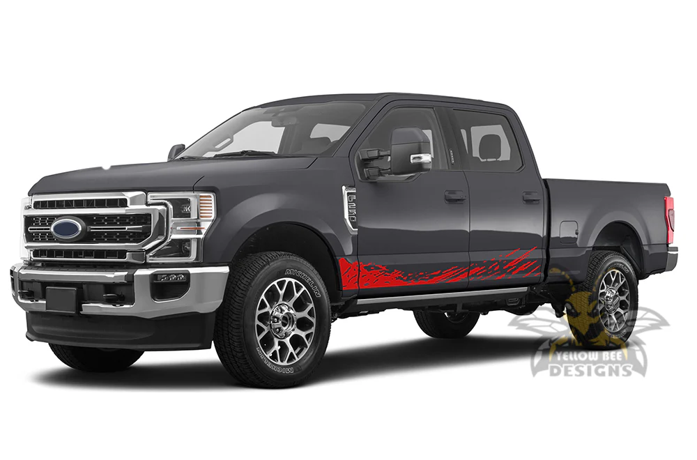 Lower Splash Side Door Stripes Vinyl Decals Compatible with Ford F250 - Image 3