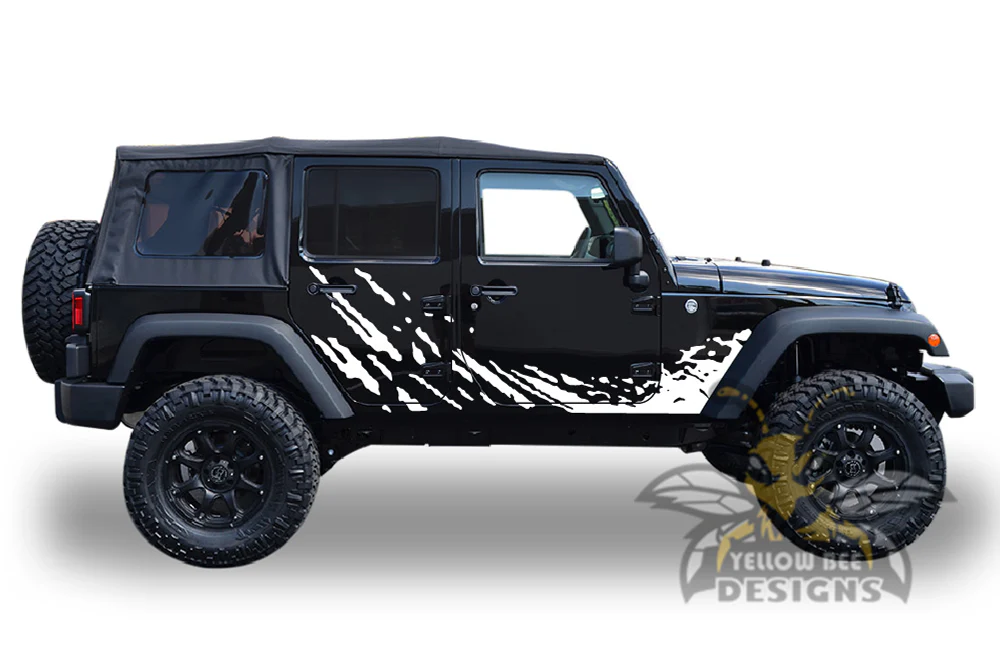 Lower Splash Side Graphics Kit Vinyl Decal Compatible with Jeep Wrangler - Image 2