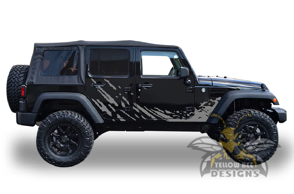 Lower Splash Side Graphics Kit Vinyl Decal Compatible with Jeep Wrangler - Image 3