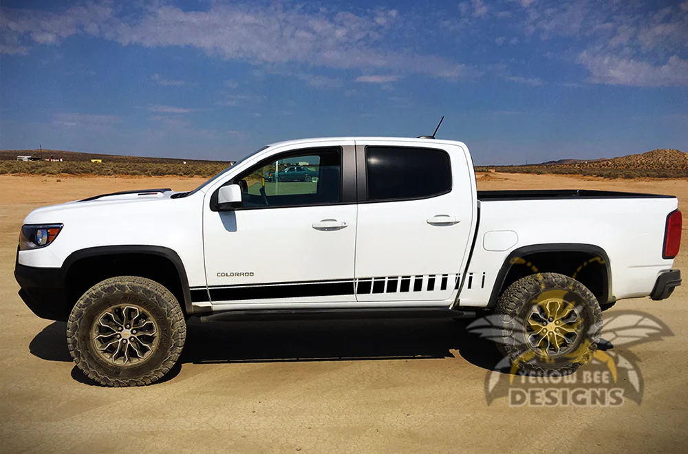 Lower Stripes Graphics Vinyl Decals Compatible with Chevrolet Colorado Crew Cab - Image 2