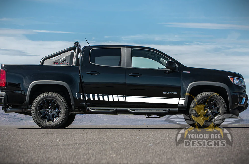 Lower Stripes Graphics Vinyl Decals Compatible with Chevrolet Colorado Crew Cab - Image 5