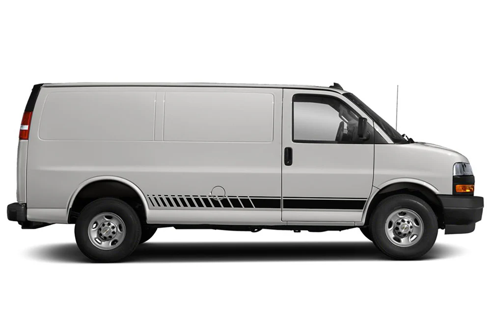 Lower Stripes Graphics Vinyl Decals Compatible with Chevrolet Express