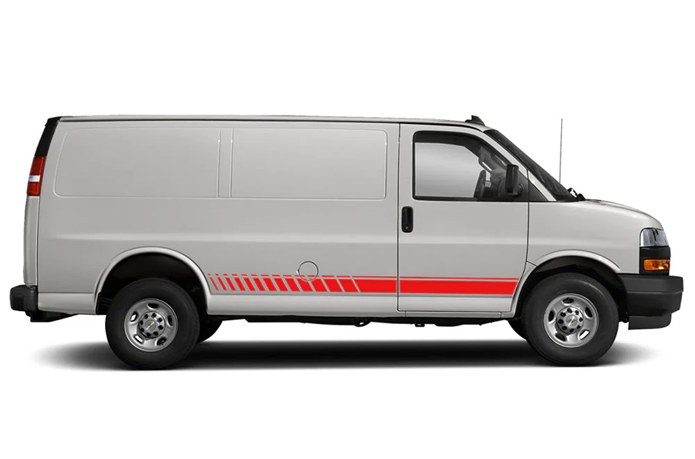 Lower Stripes Graphics Vinyl Decals Compatible with Chevrolet Express - Image 2