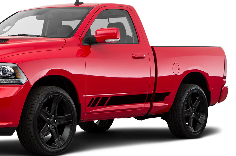 Lower Stripes Graphics Vinyl Decals Compatible with Dodge Ram Regular Cab 1500