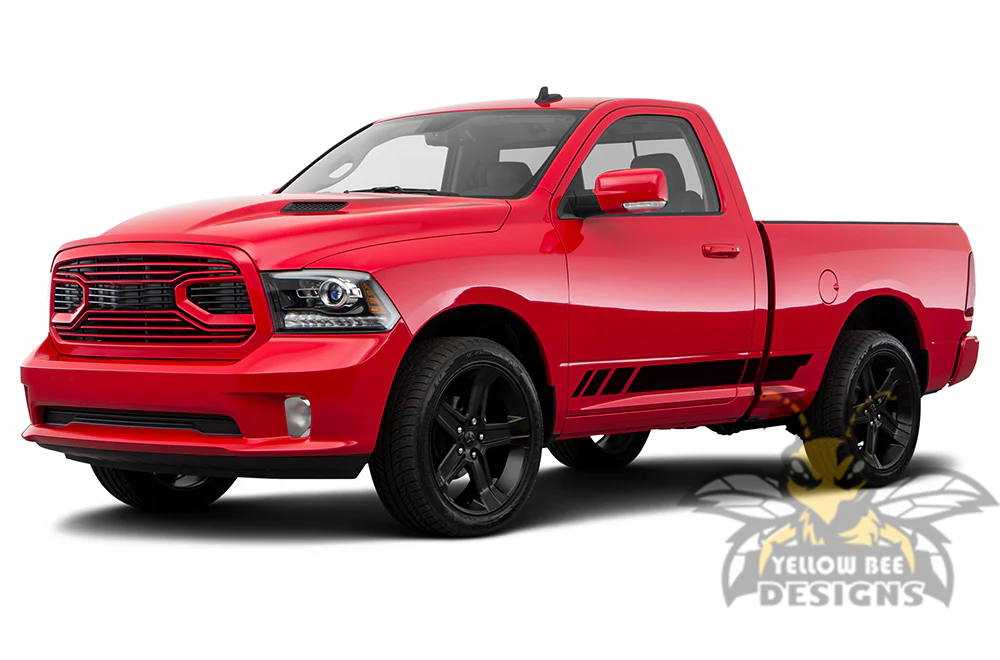 Lower Stripes Graphics Vinyl Decals Compatible with Dodge Ram Regular Cab 1500 - Image 2