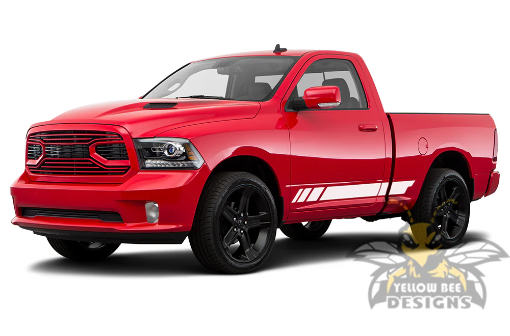 Lower Stripes Graphics Vinyl Decals Compatible with Dodge Ram Regular Cab 1500 - Image 4