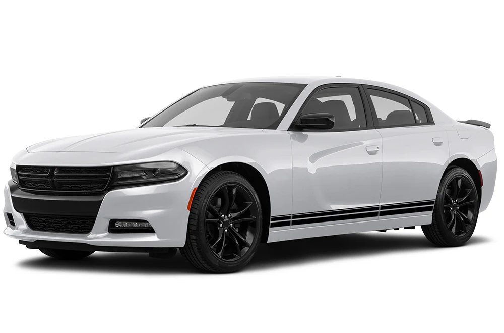 Lower Thin Split Stripes Graphics Vinyl Decal Compatible with Dodge Charger