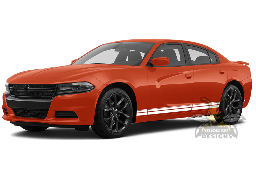 Lower Thin Split Stripes Graphics Vinyl Decal Compatible with Dodge Charger - Image 3