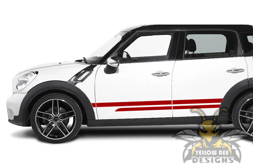 Mini Cooper Countryman Double Style Stripes Graphics Vinyl Decal Compatible with Mini Cooper Countryman - Image 4