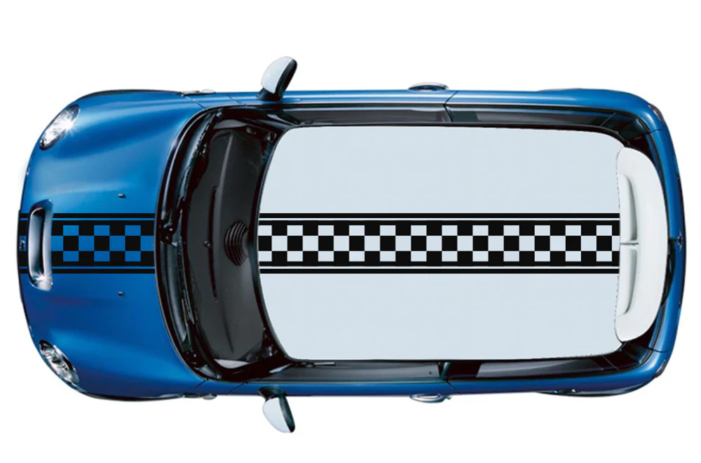 Mini Cooper Countryman Finishing Stripes Graphics Vinyl Decal Compatible with Mini Cooper Countryman