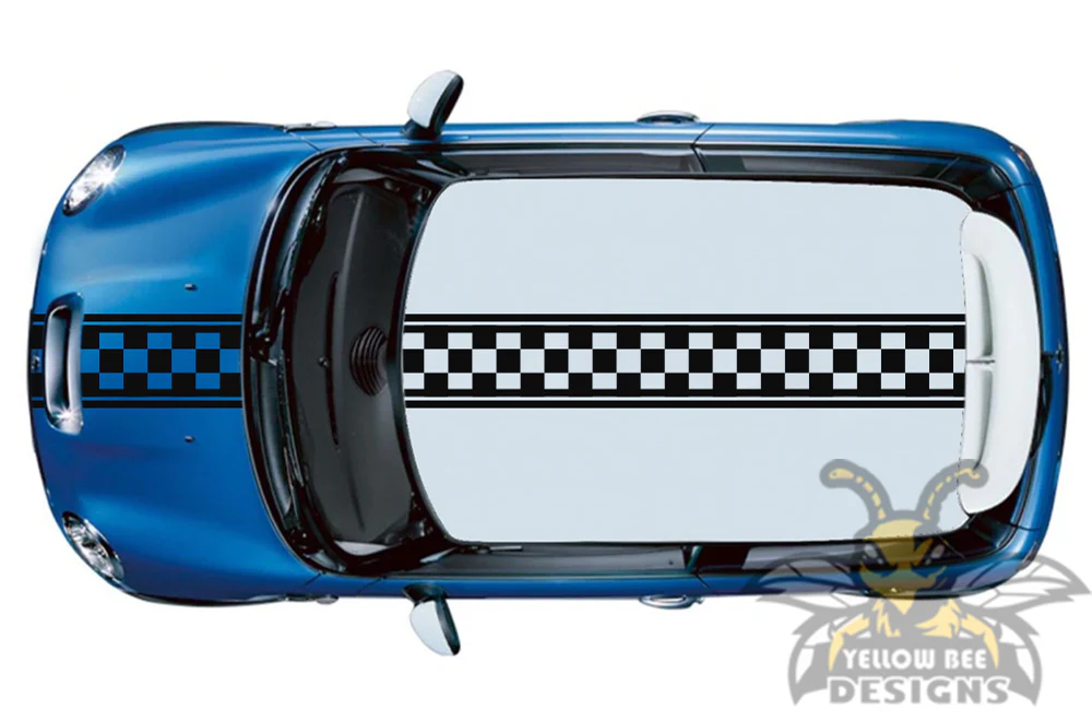 Mini Cooper Countryman Finishing Stripes Graphics Vinyl Decal Compatible with Mini Cooper Countryman - Image 2
