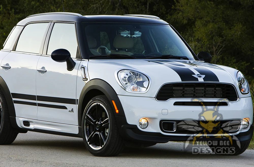 Mini Cooper Countryman Full Stripes Graphics Vinyl Decal Compatible with Mini Cooper Countryman - Image 10