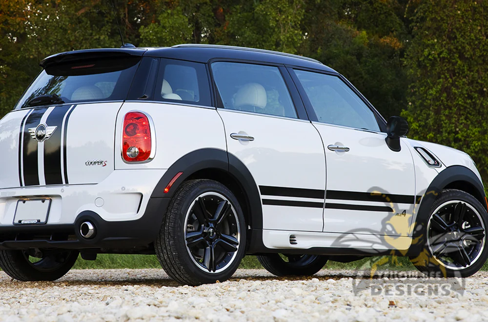 Mini Cooper Countryman Full Stripes Graphics Vinyl Decal Compatible with Mini Cooper Countryman - Image 11