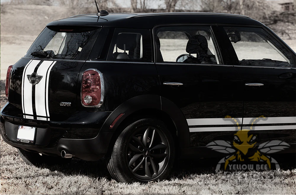 Mini Cooper Countryman Full Stripes Graphics Vinyl Decal Compatible with Mini Cooper Countryman - Image 3