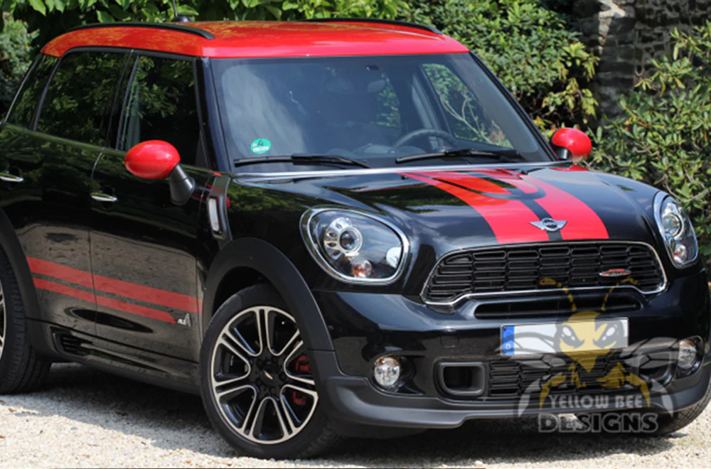 Mini Cooper Countryman Full Stripes Graphics Vinyl Decal Compatible with Mini Cooper Countryman - Image 5