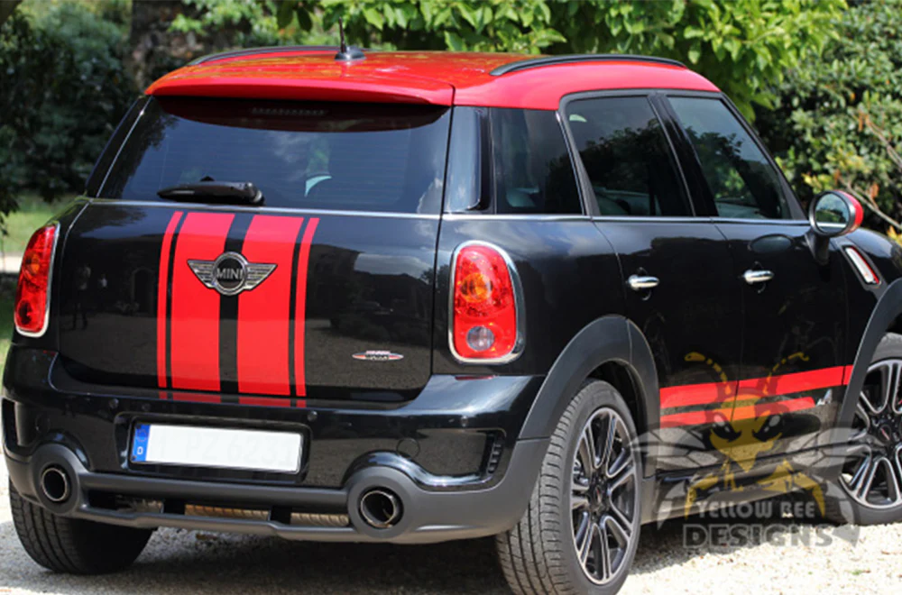 Mini Cooper Countryman Full Stripes Graphics Vinyl Decal Compatible with Mini Cooper Countryman - Image 6