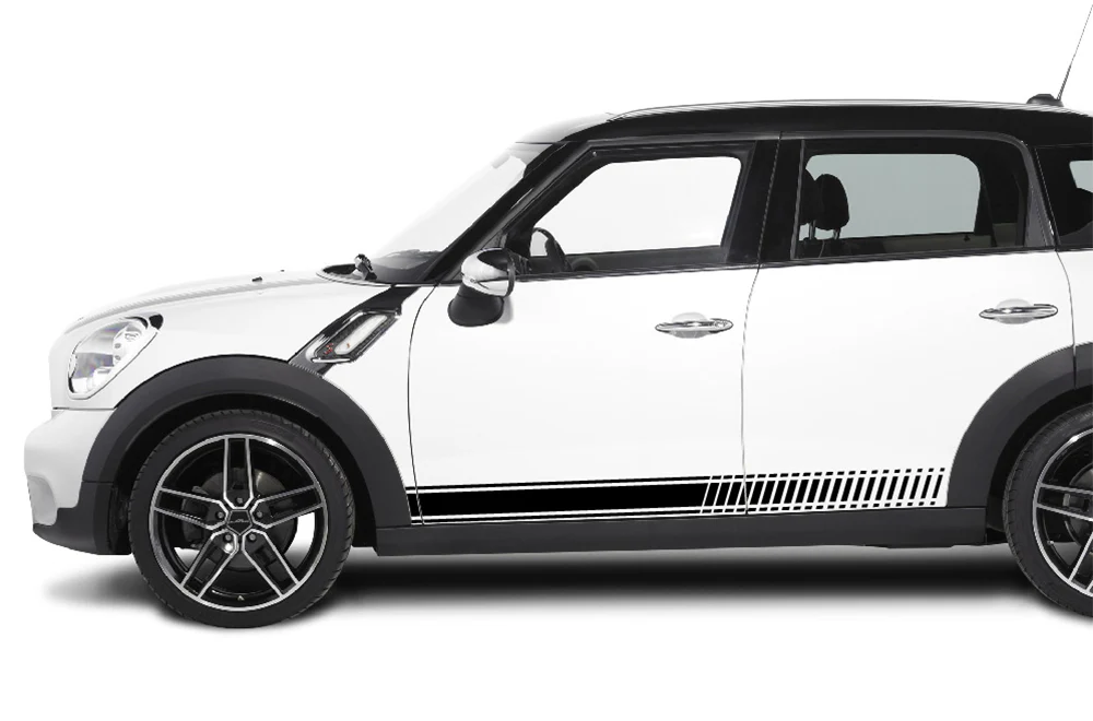 Mini Cooper Countryman Lower Stripes Graphics Vinyl Decal Compatible with Mini Cooper Countryman