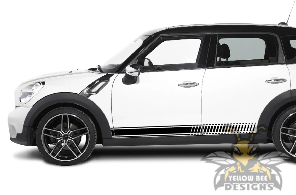 Mini Cooper Countryman Lower Stripes Graphics Vinyl Decal Compatible with Mini Cooper Countryman - Image 2