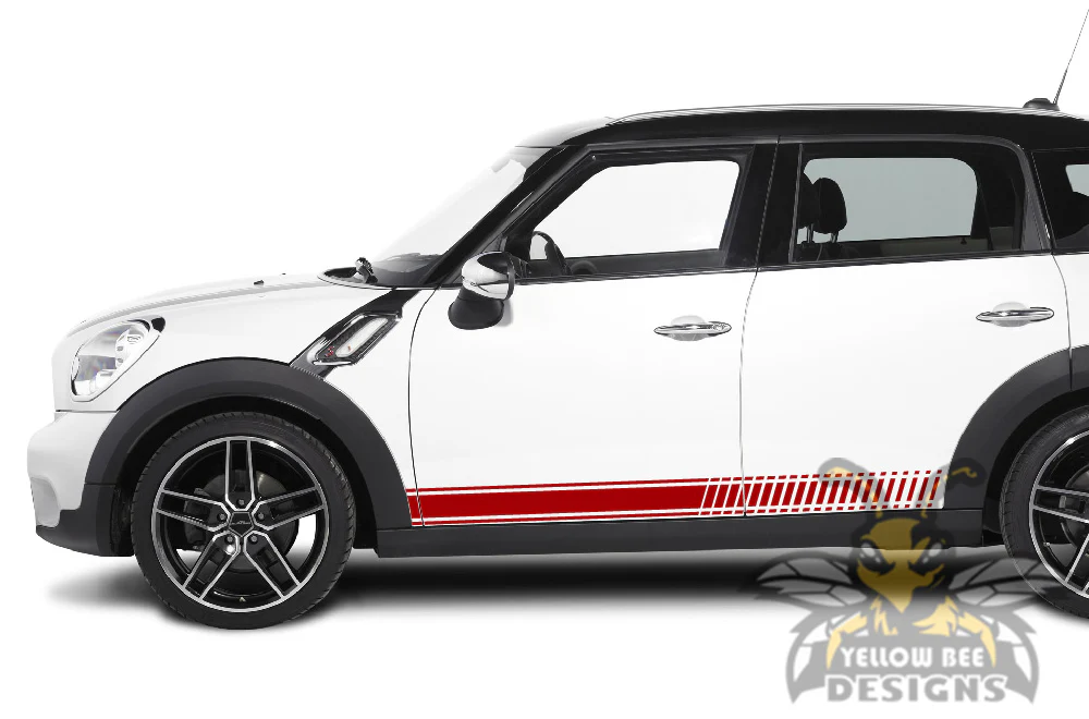 Mini Cooper Countryman Lower Stripes Graphics Vinyl Decal Compatible with Mini Cooper Countryman - Image 3