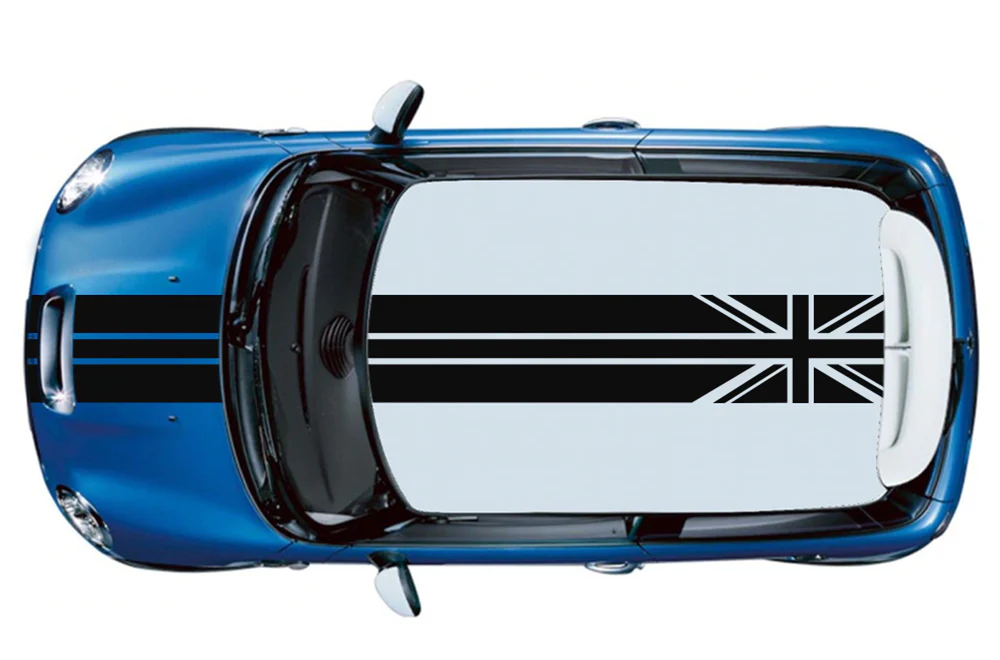 Mini Cooper Countryman UK Stripes Graphics Vinyl Decal Compatible with Mini Cooper Countryman