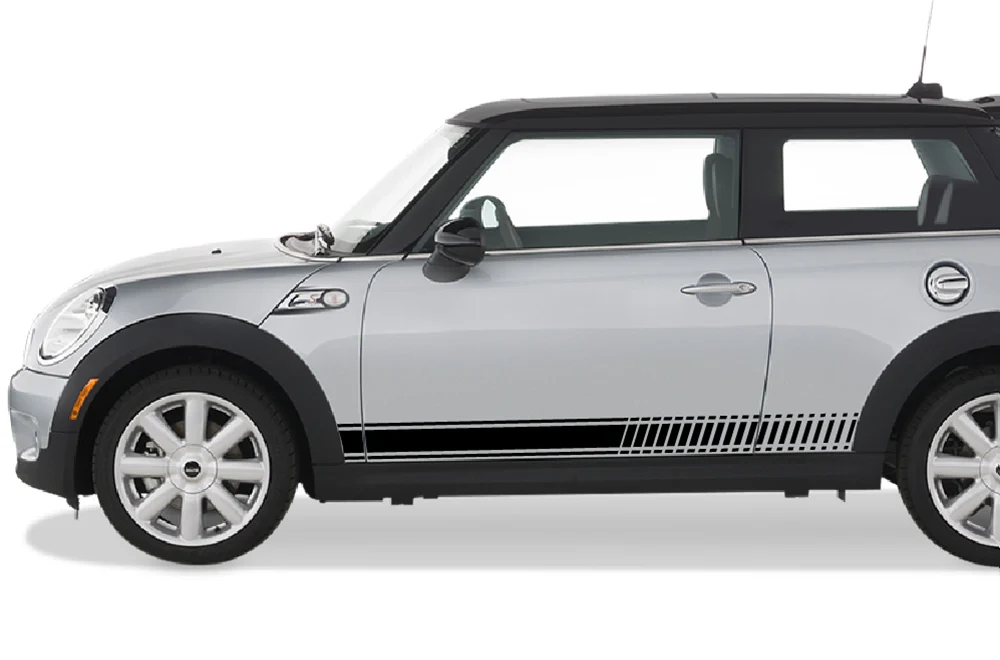 Mini Cooper Lower Side Stripes Graphics Vinyl Decal Compatible with Mini Cooper