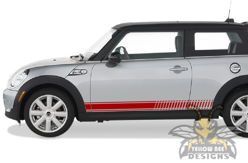 Mini Cooper Lower Side Stripes Graphics Vinyl Decal Compatible with Mini Cooper - Image 3