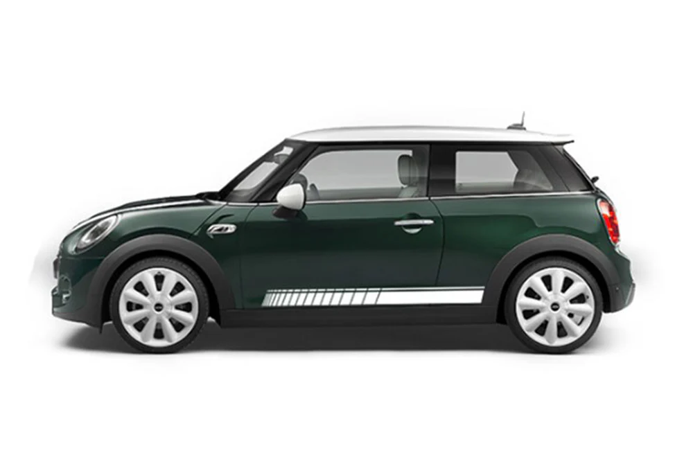 Mini Cooper Reverse Stripes Graphics Vinyl Decal Compatible with Mini Cooper