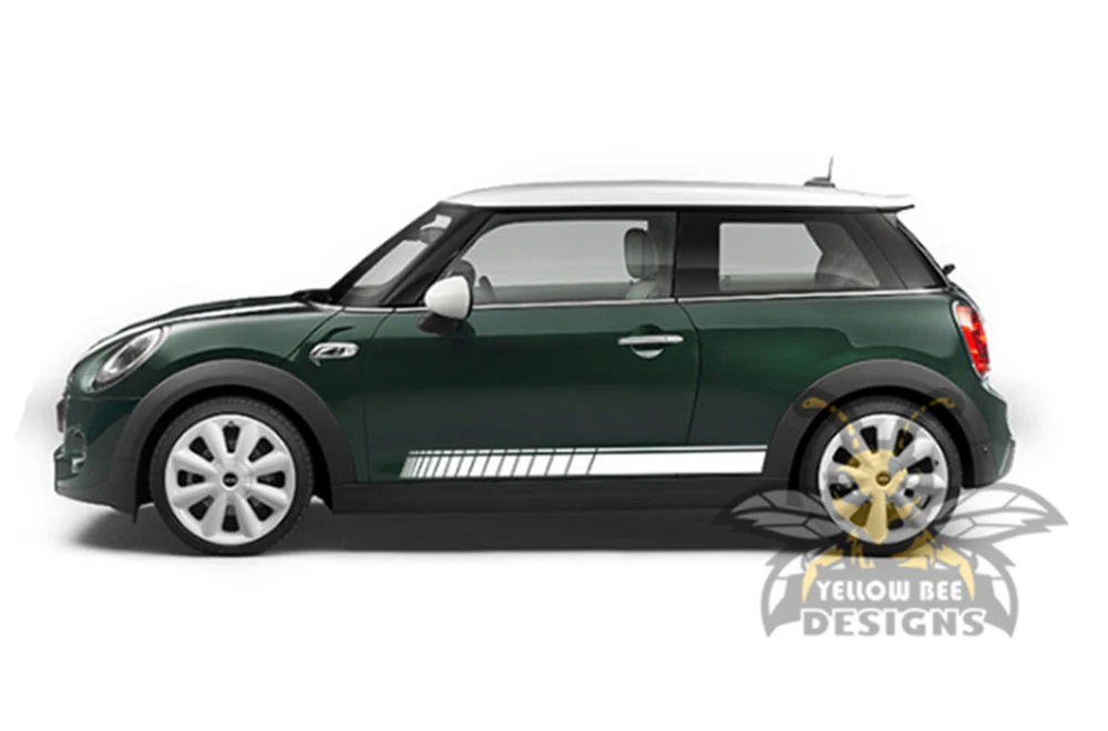 Mini Cooper Reverse Stripes Graphics Vinyl Decal Compatible with Mini Cooper - Image 2