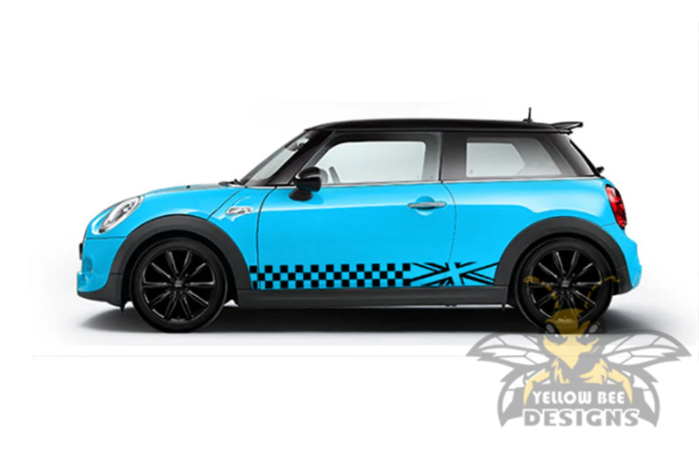 Mini Cooper UK Flag Stripes Graphics Vinyl Decal Compatible with Mini Cooper - Image 2